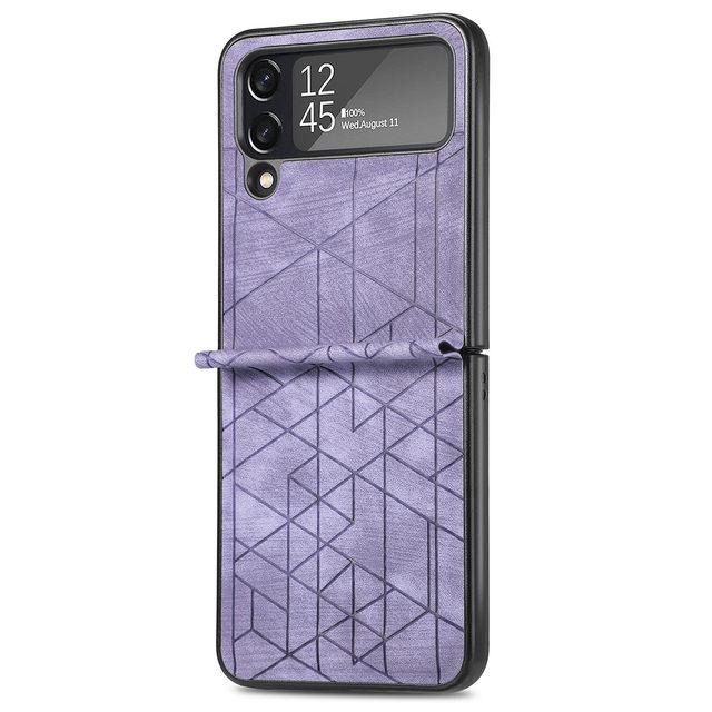 Skládací kožený kryt s protiskluzovou úpravou pro Samsung Galaxy Z Flip4 5g Flip 4 Zflip4 Neskluzové ochranné pouzdra Funda