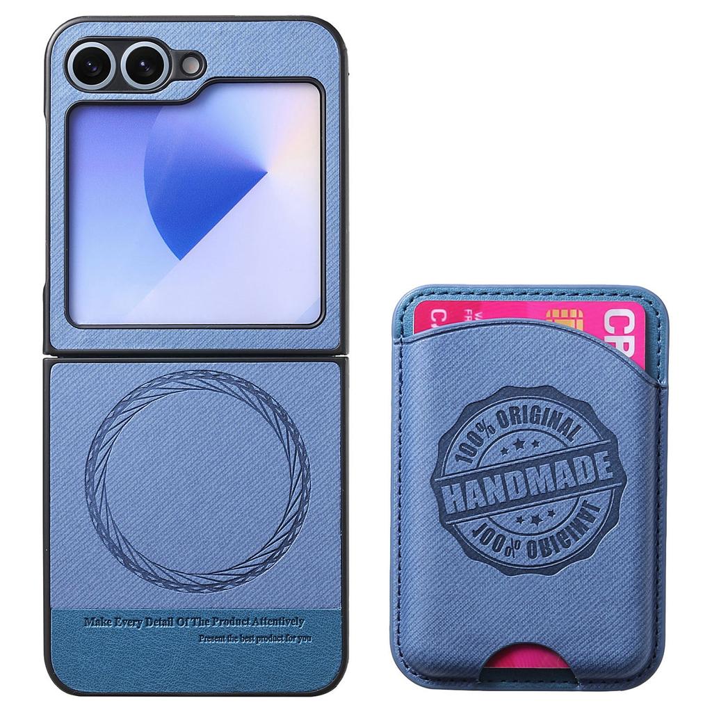 2 in 1 Detachable Magnetic Cards Solt Wallet Case For Samsung Galaxy Z Flip 7 FE 6 5 4 5G Flip6 Flip5 Vertical Bag cowboy Cover
