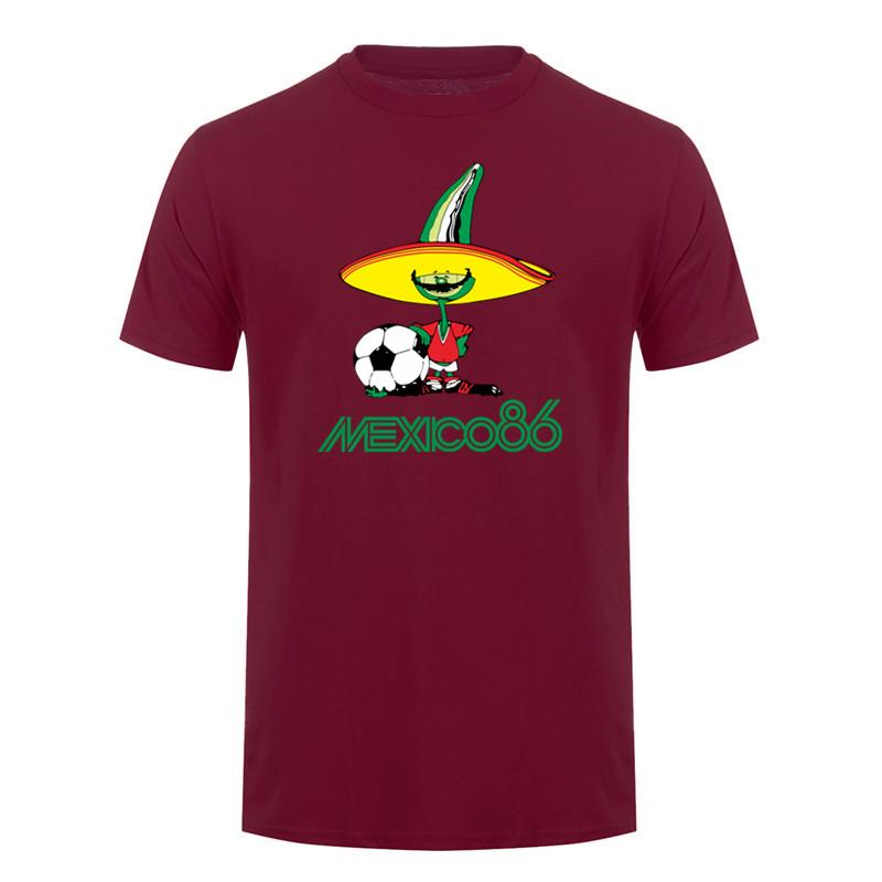 Mexico 86 Pique Print TShirt Funny Unisex Graphic Fashion Summer Cotton Short Sleeve T Shirts Tops LH422