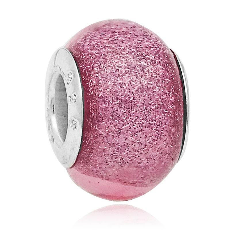 Daisy Flower Round Murano Glass Beads for Charm Bracelet Pendant DIY Jewelry