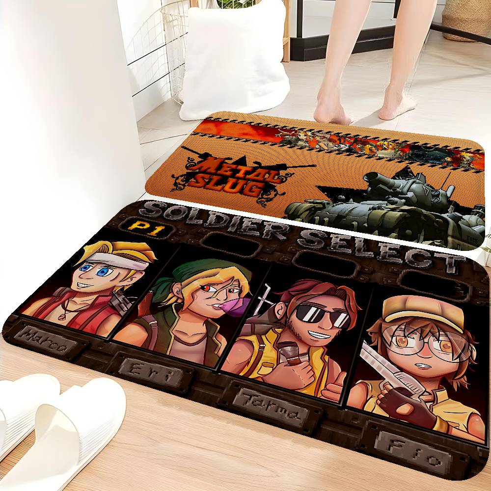 Classic Retro Game Metal Slug Bathroom Mat Anti-slip Absorb Water Long Strip Cushion Bedroon Mat Welcome Doormat