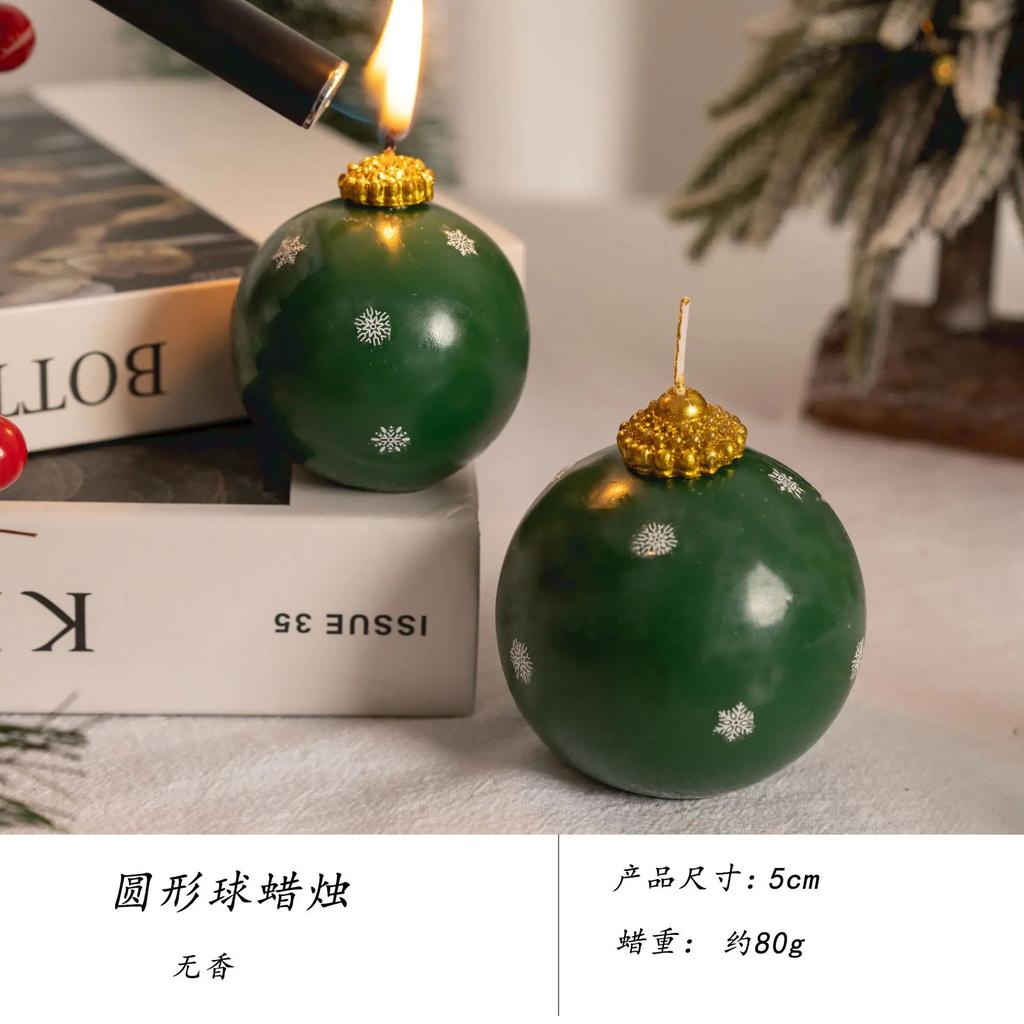 Snowflake Christmas ball decoration atmosphere modeling candle atmosphere home decoration holiday decoration ornament
