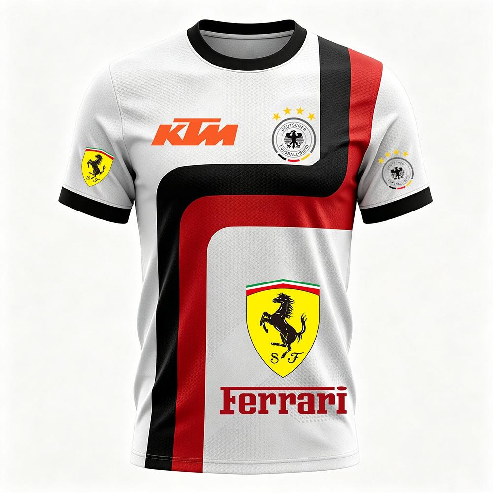 KTM 2026 Men's Football Jersey Quick Dry Breathable Sports T-Shirt