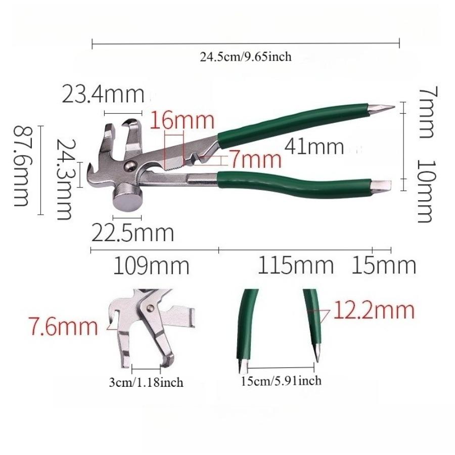 Professionelles Reifenwuchtwerkzeug-Set - Zangen, Hämmer & Schaber zum Entfernen und Reparieren von Gewichten