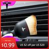 Car Sticker 2025 New Tesla Car Interior Cleaning Soft Brush Tool Dust Remover For Tesla Model 3 S X Y Roadster Bonina Coil Acces