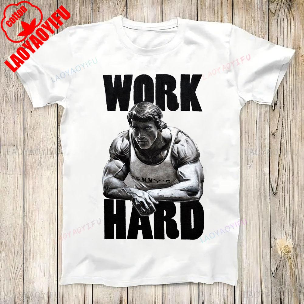 

Арнольд Шварценеггер Никогда не сдавайся Мотивационная футболка для зала Бестселлер Подарок на день рождения Мужская Женская Унисекс футболка XL