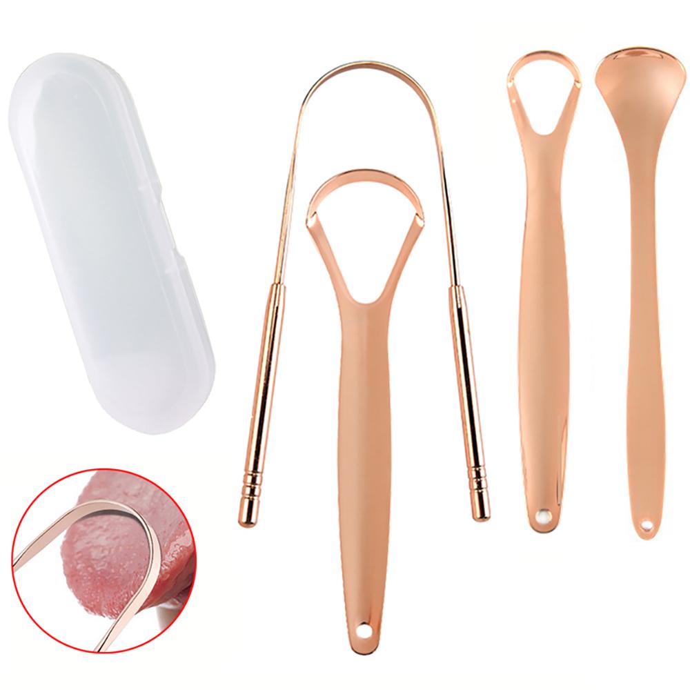 Stainless Steel Tongue Scraper Tongue Coating Cleaner Oral Hygiene Tool for Fresh Breath and Healthy Teeth Care