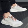 Men's Elastic Running Shoes PU Leather Sneakers Waterproof Outdoor Sports Shoes for Jogging Traveling Anti-slip