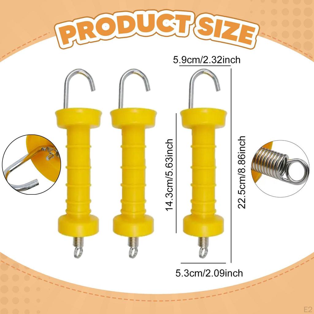 5 Pieces Electric Fence Gate Handle Insulators Ranch Accessories Replace Parts