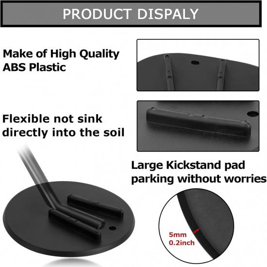 PSLER Motorcycle Kickstand Pad Kick Stand Coaster Puck Parking Stand Support Plate Helps Park Your Bike on Hot Pavement Grass Soft Ground