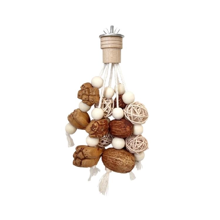 Hanging Chew Bird Toy for Cockatiels and Similar Pet Birds, Top Screw Mount for Indoor Cage Activity and Daily Play
