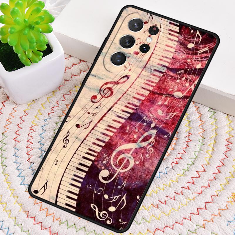 Piano Keys Musical TPU Phone Case For Samsung Galaxy Note 10 Pro S26 S25 S24 S23 S22 Ultra Plus S21 FE S20 Shockproof Cover