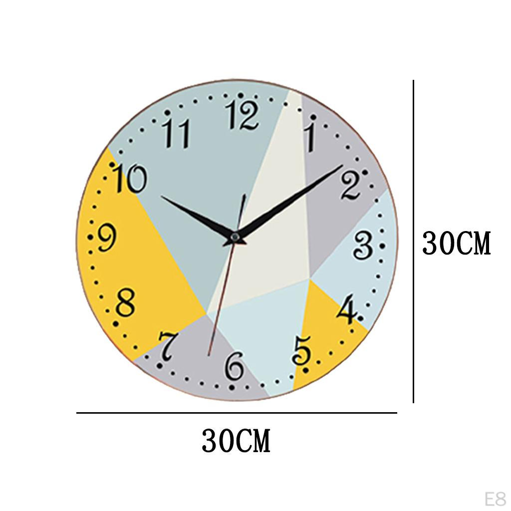 Bathroom Wall Clock, Large Silent Battery Operated Background Pictures for