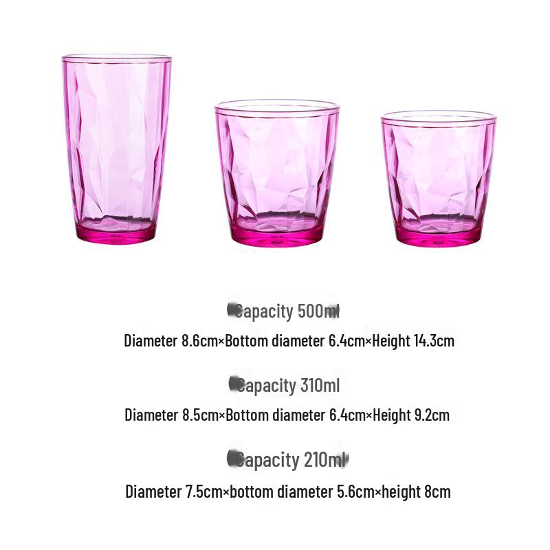 High-Value Drop-Resistant Diamond Acrylic Drinking Cup for Bar or Catering Use