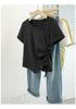 Women's Summer Pleated Slim-Fit Short Sleeve T-shirt