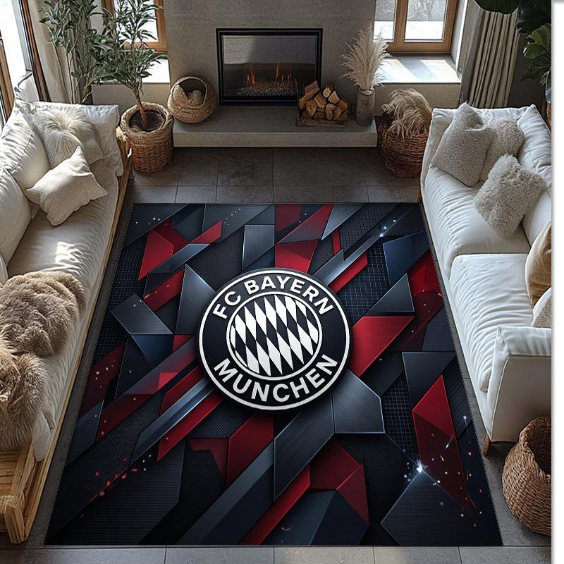 Bayern Munich Printed Flannel Area Rug Non Slip Soft Polyester Floor Carpet Indoor Decor Mat for Bedroom Living Room Sofa Game Room Home Decoration