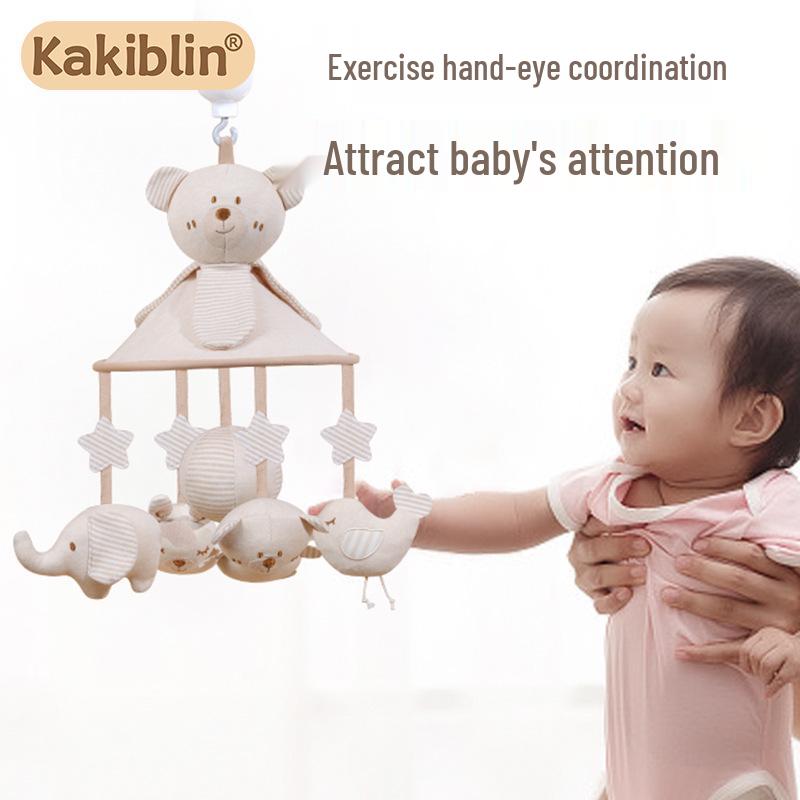 Kakiblin Organic Cotton Musical Baby Mobile - Anti-Strabismus Hanging Umbrella Crib Decor