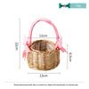 Willow Woven Princess Handbag: Floral Basket, Wedding Gift, and Pastoral Flower Arrangement Souvenir