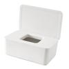 Wipes Contanier Waterproof White Wide Opening Lid Design Strong PP Tissue Paper Box for Office Bedroom Living Room