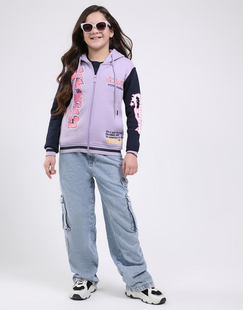 MONTE CARLO Sudadera con capucha y manga larga para niña