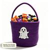 Kids' Halloween Pumpkin Cotton Rope Basket for Snacks & Candy