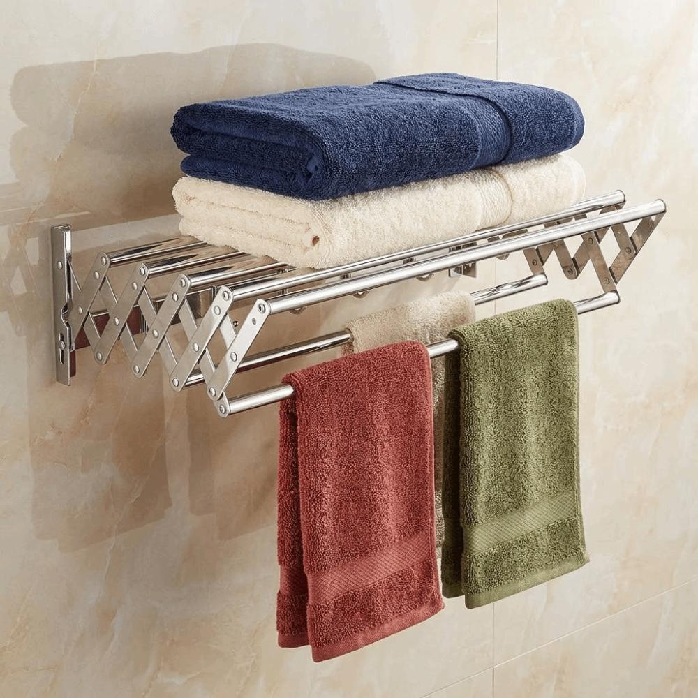 Large Capacity Retractable Laundry Drying Rack Stainless Steel Laundry Organizer  Tower