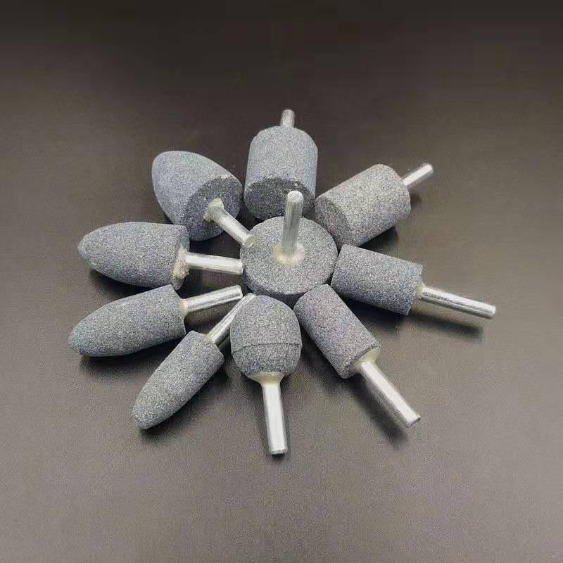 Schleifscheibenkopf für Bohrmaschine mit Griff – Zylindrisch & Konisch, 6mm Schaft, Schleifstein