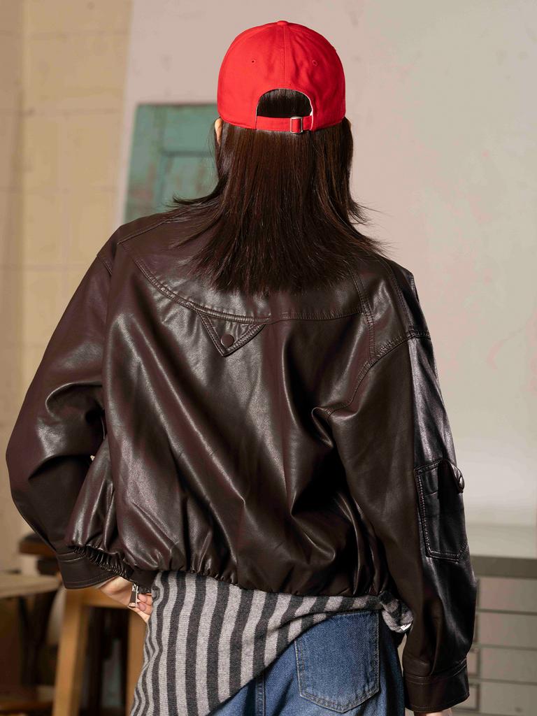 THE GREEN LAB Embroidered Washed Ball Cap [Red]