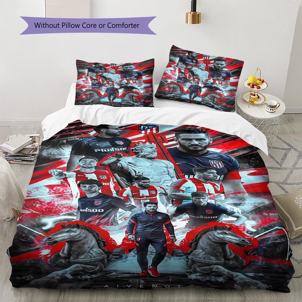 Set Copripiumino Trapuntato Atleti Copripiumino Federa Decorazione per la Casa Regalo di Compleanno (1 * copripiumino + 2 * federa, senza nucleo)