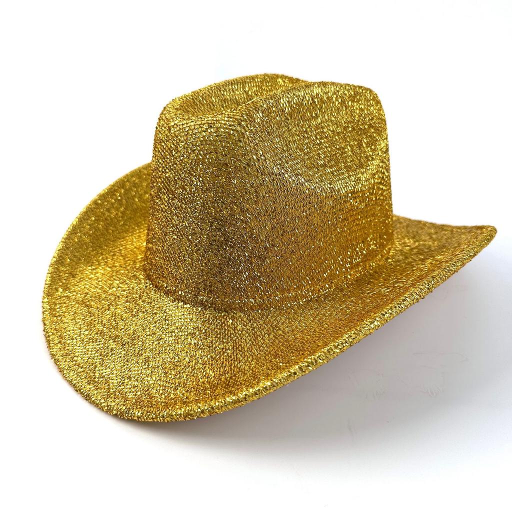 New Party Sequined Jazz Hat Western Cowboy Hat European And American Stage Performance Hat Colorful Top Hat