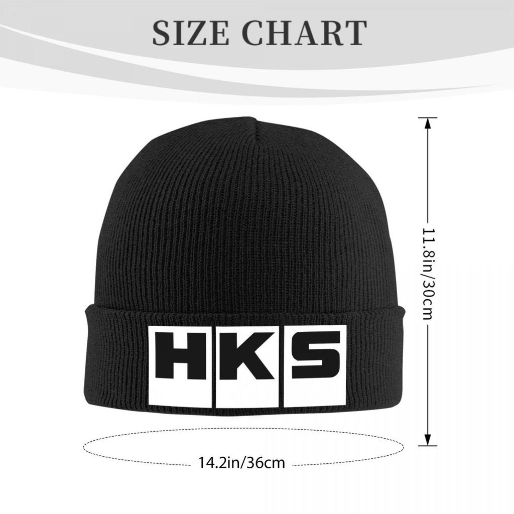 HKS Logo Auto JDM Warme Strickmütze Mode Mützenhut Herbst Winter Outdoor Beanie Hüte für Männer Frauen Erwachsene