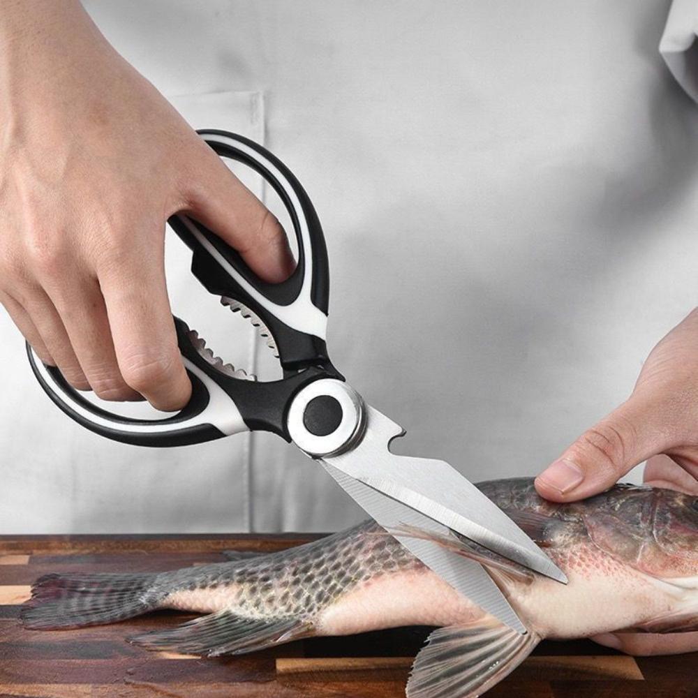 Multifunktionale Küchenschere für den Haushalt, zum Töten von Fisch, zum Schneiden von Gemüse, zum Braten von Broilern, Knochenschere aus Edelstahl