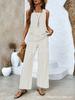 New European and American women's clothing spot explosion sleeveless casual double-layer vest plus pants set two-piece set