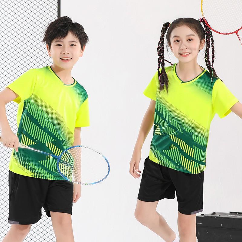 Kids Quick-Dry Breathable Badminton Set With Skort Shorts Unisex Sportswear Training Matches