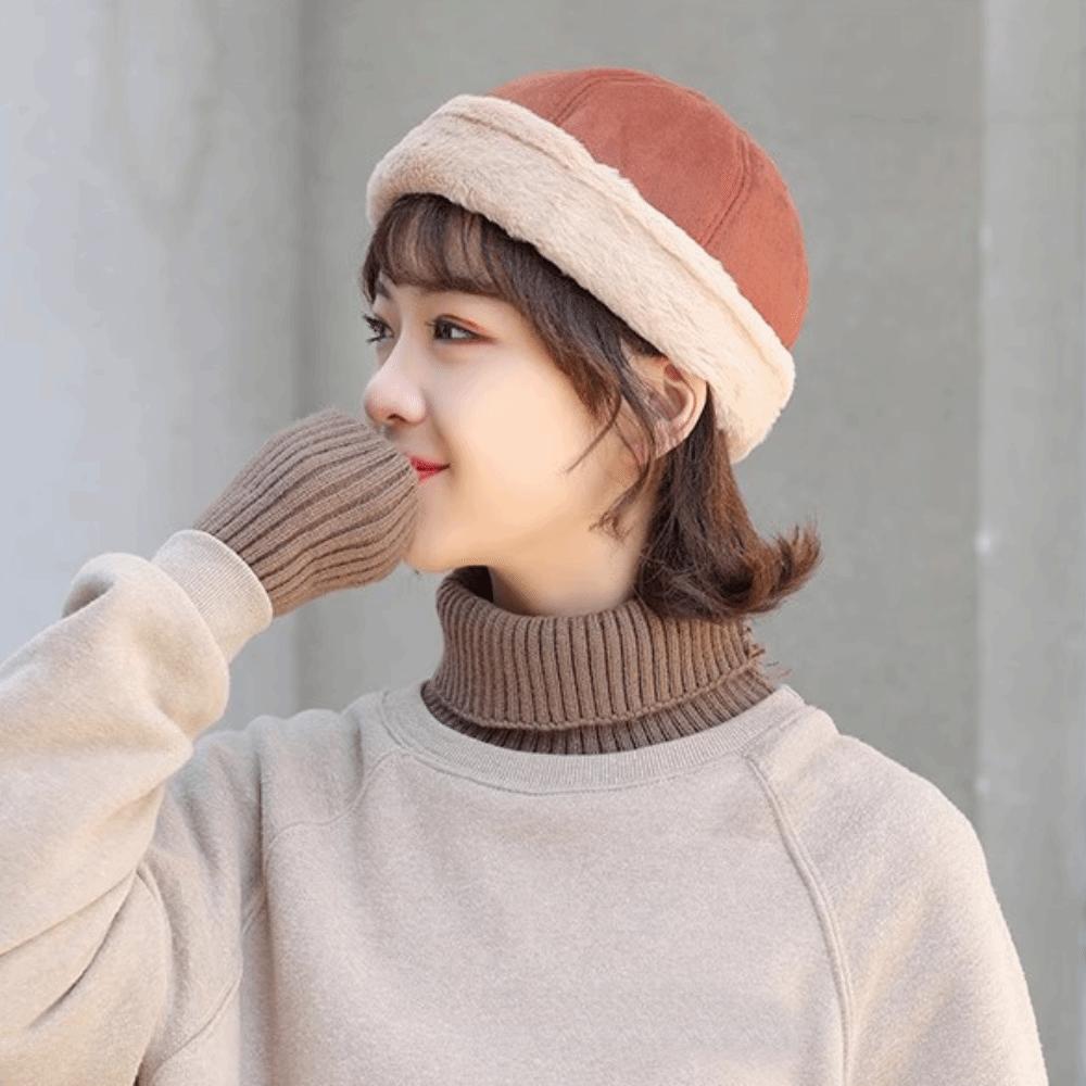 Versatile Winter Landlord Hats Retro Lamb Wool Hat Fahsion Melon Hat  Winter