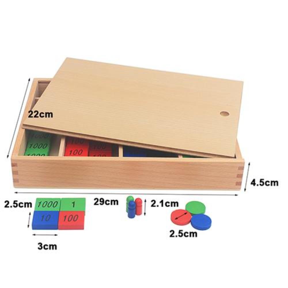 

New Arrival Montessori Materials Wooden Toys Stamp Game Large Size Beech Wood Math Toys Kids Early Educational Children Day Gift белый