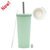 2025 Ceramic Liner Milk Tea Cup Large Capacity 830Ml Thermos Cup Stainless Steel Straw Cup
