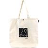 Shifre Lightweight Compact Canvas Tote Bag Character Design Square Natural 6062 B237