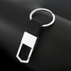 Commercial Affairs Custom Logo Name Keychain Buckle Men Car Moto Genuine Leather Key Ring Chains Men Waist Personalized Gift