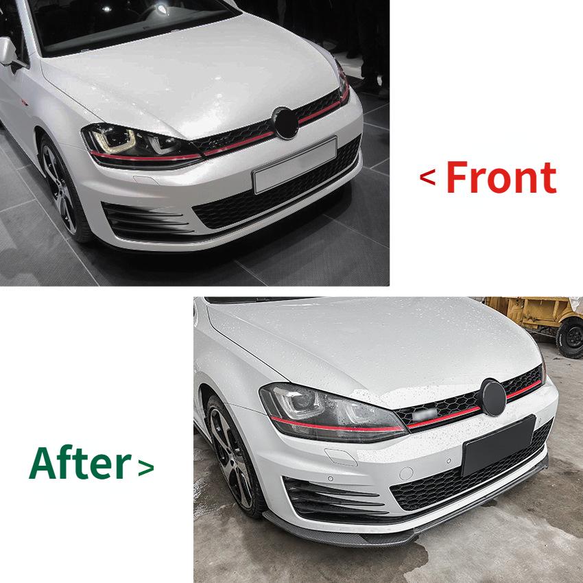 For Volkswagen Golf 7 MK7.5 GTI R Rline 2012-2019 Maxton Style Car Front Bumper Lip Spoiler Splitter Protector Cover Body Kits