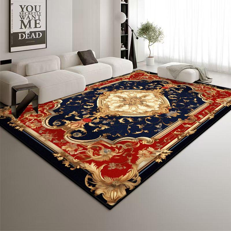 European Style Easy Clean Home Decoration Luxury Large Living Room Carpet Foldable Room Decor Rug Big Size Dressing Table Mat