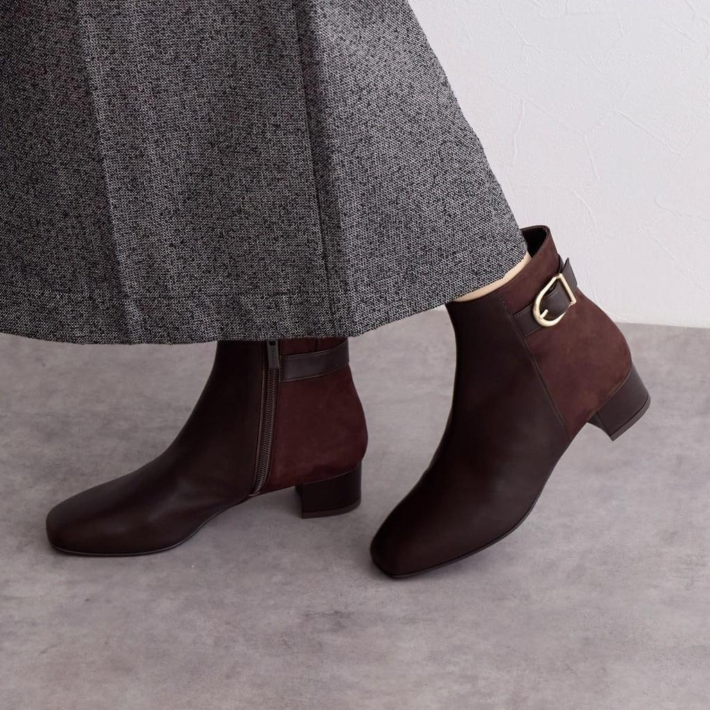 HIMIKO / Himiko / Side Buckle Short Boots / 641407D Brown 240