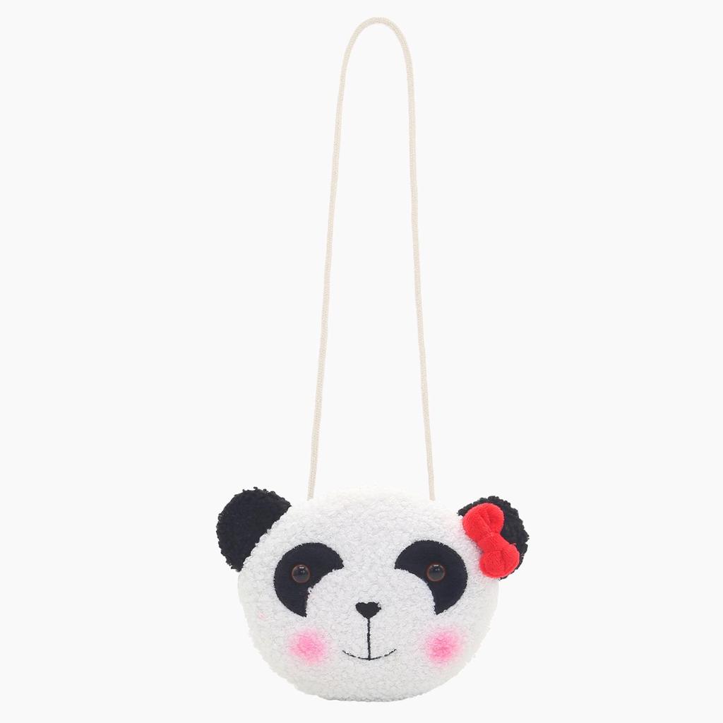 Módní dětská crossbody taška s motivem malého pandího kočky, peněženka na mince pro dívky