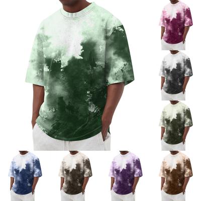 Summer Men's Popular T-shirt Printed Round Neck Short Sleeve T-shirt
