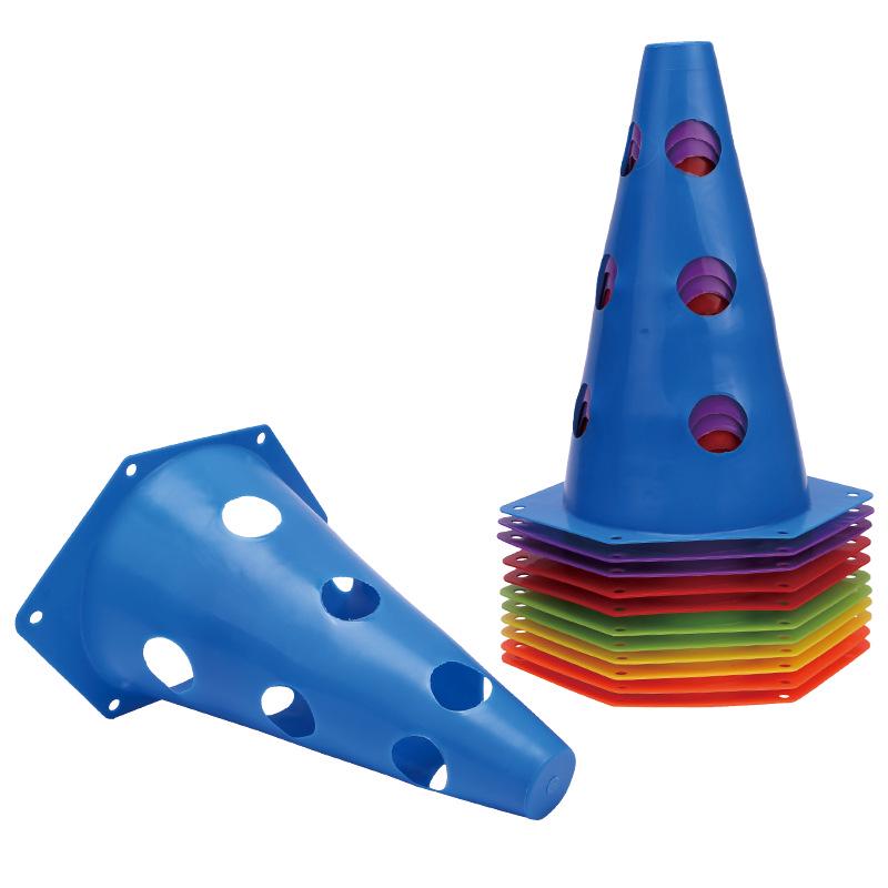 23cm Hexagonal Training Cones with Holes for Agility Drills