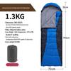Dual-Season Color-Block Sleeping Bag with Hood, Two-Way Zipper, and Compression Sack for Outdoor Camping
