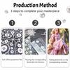Disney Pearl Painting Rapunzel Pearl Art Painting Wall Suitable for Home Office Decoration Handmade Gifts