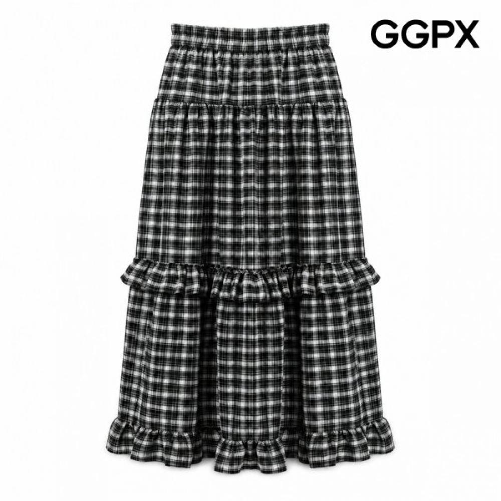 Ggpx New York 2 Tier Check Frill Skirt Gq9sk009f