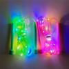 Kinder Springseil mit LED Buntlicht Batteriebetrieben Bequemer Griff Elektronisches Leuchtendes Springen