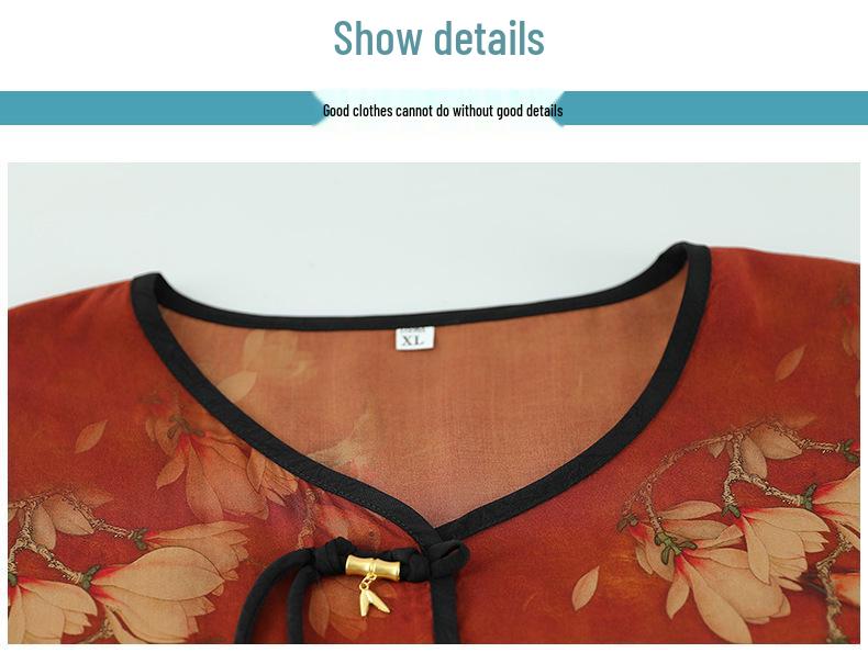 Summer Mid-Sleeve Casual T-Shirt & Thin Two-Piece Set for Elderly Women